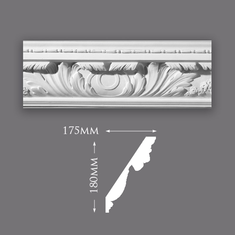 C0029-Large-Acanthus-Leaf-with-Bead-800 Adam Spray with Ribbon & Bow Ceiling Rose