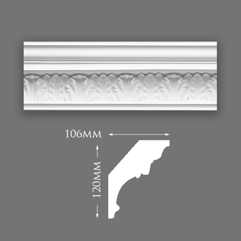 C0036-Single-Water-Leaf-800 Fanned Leaf Ceiling Rose
