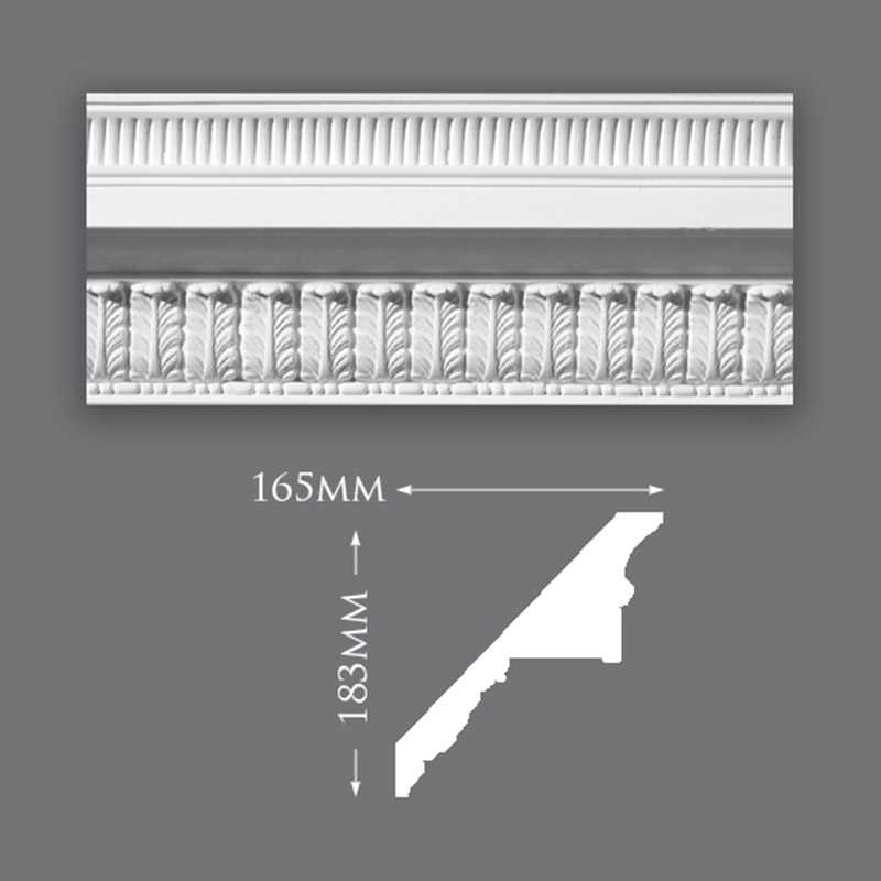 C0041-Leaf-&-Rib-800 Fanned Leaf Ceiling Rose