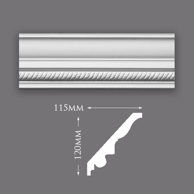 C0083-Braided-Ogee-800 Small Plain Ceiling Rose